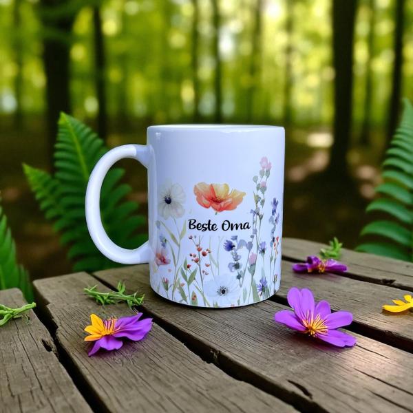 Keramiktasse personalisiert - Beste Mama - Beste Oma oder mit Wunschnamen - Namenstasse - Muttertag - Kaffeetasse - Teetasse - Artikel-Nr. 1100008